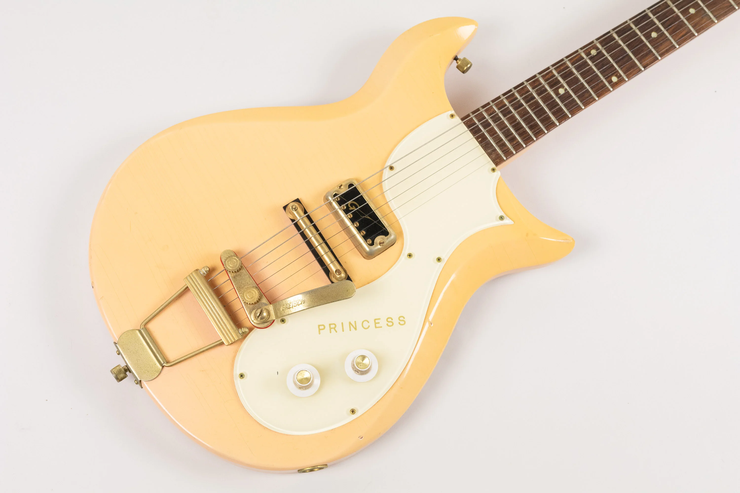 1962 Gretsch Princess (6106) Pink/White & Princess Amp - Image 14
