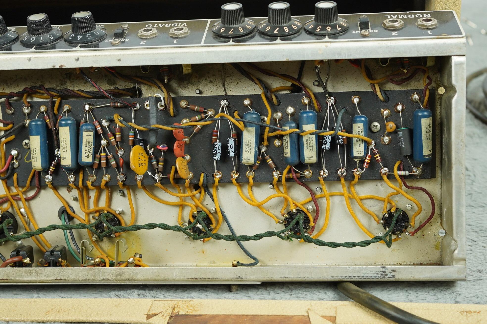 1963 Fender Tremolux Head + Cab, Blonde - Export version - Image 68