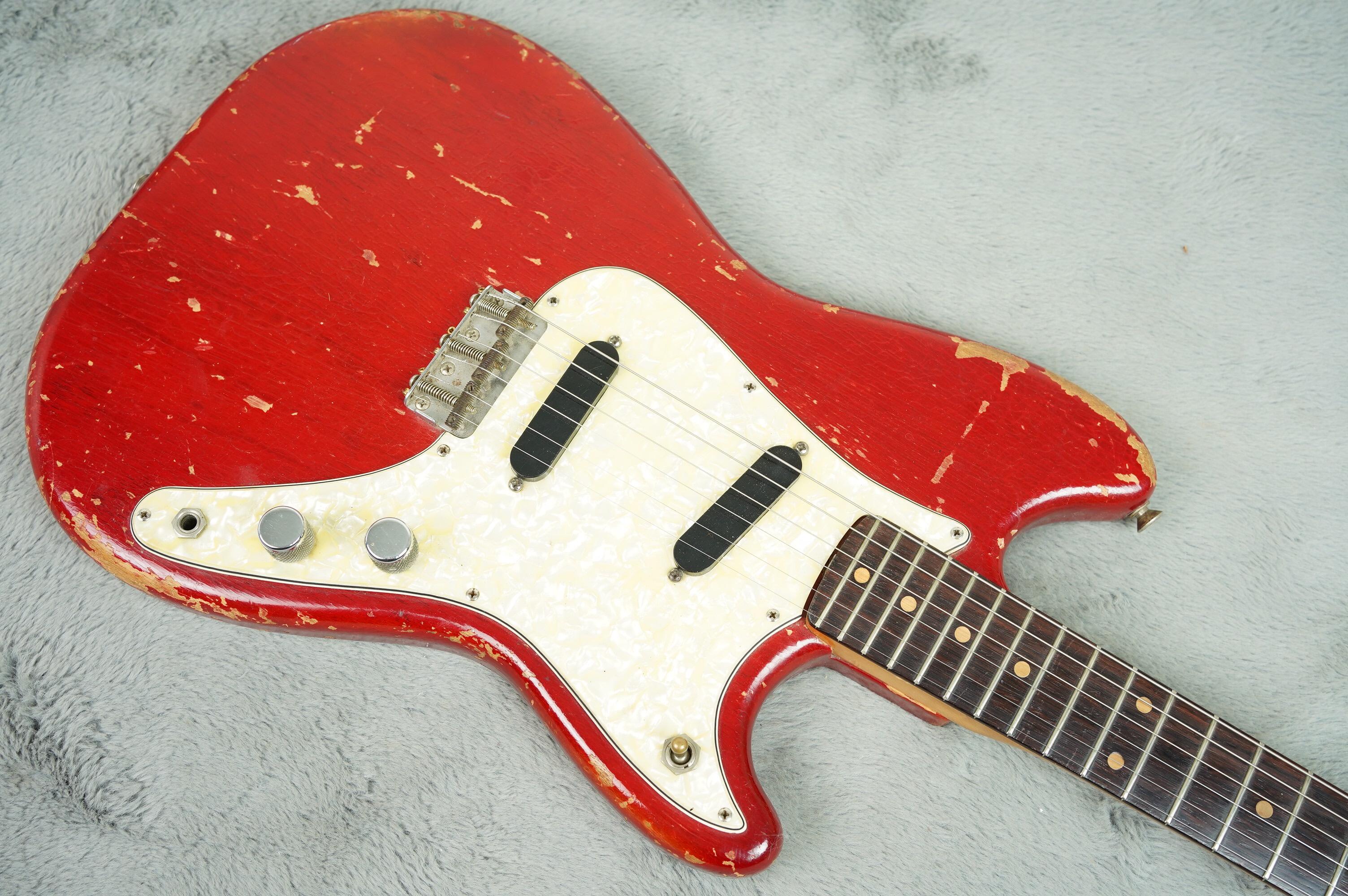 1964 Fender Duosonic, Translucent Red, Mahogany Body + OHSC - Image 8