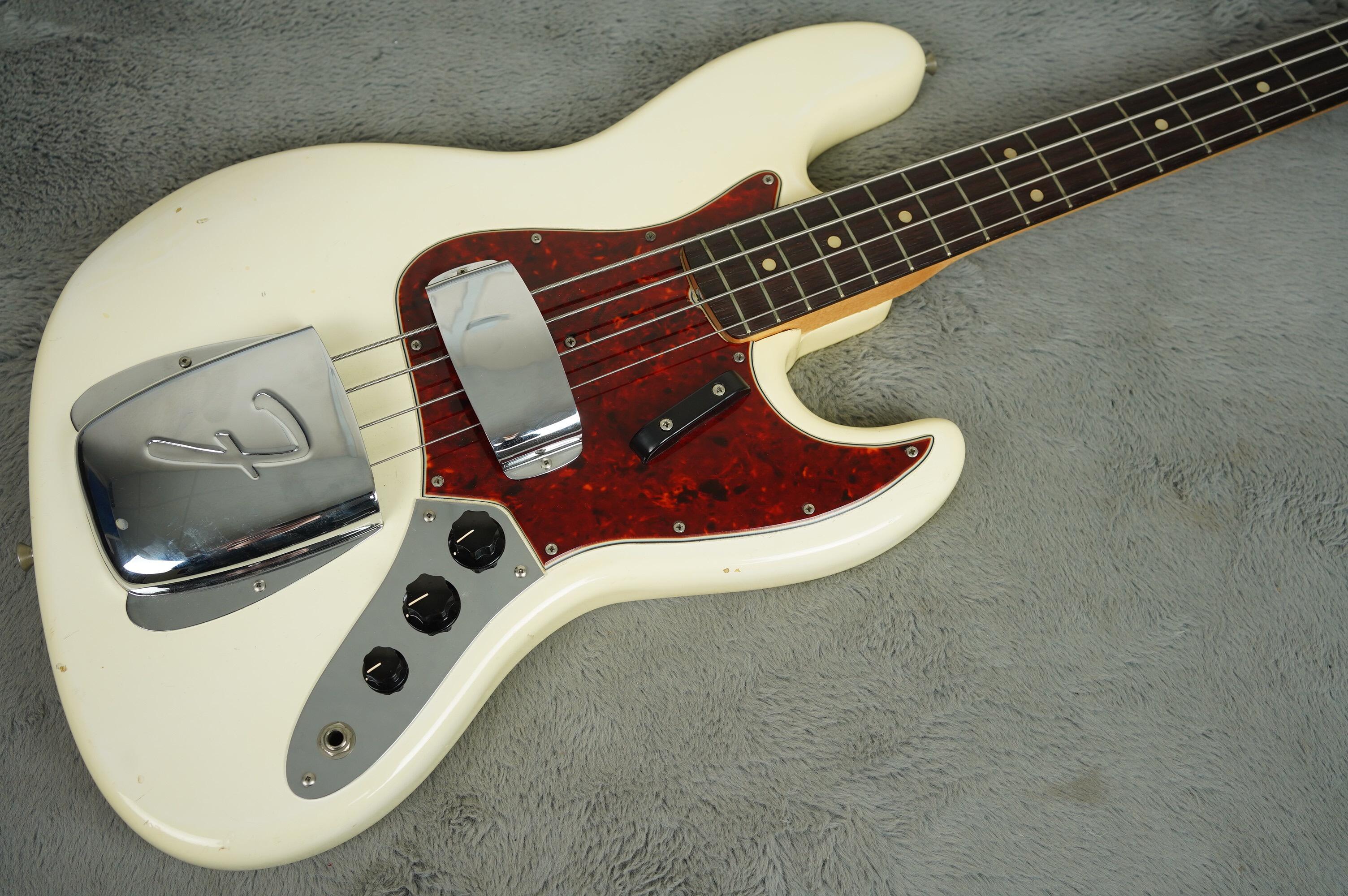 1964 Fender Jazz Bass Olympic White near MINT + OHSC - Image 3
