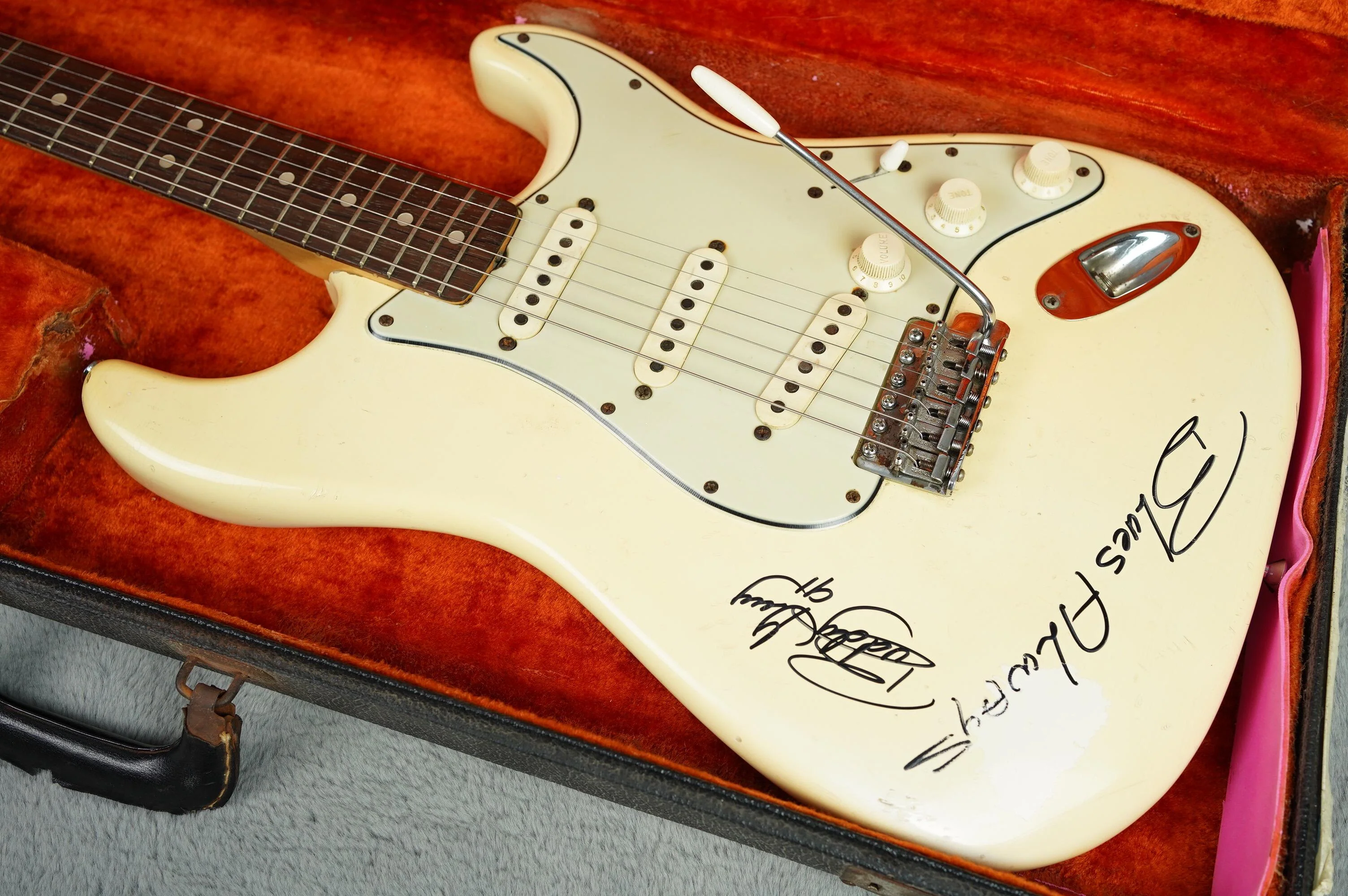 1965 Fender Stratocaster Olympic White ex Buddy Guy + OHSC - Image 4