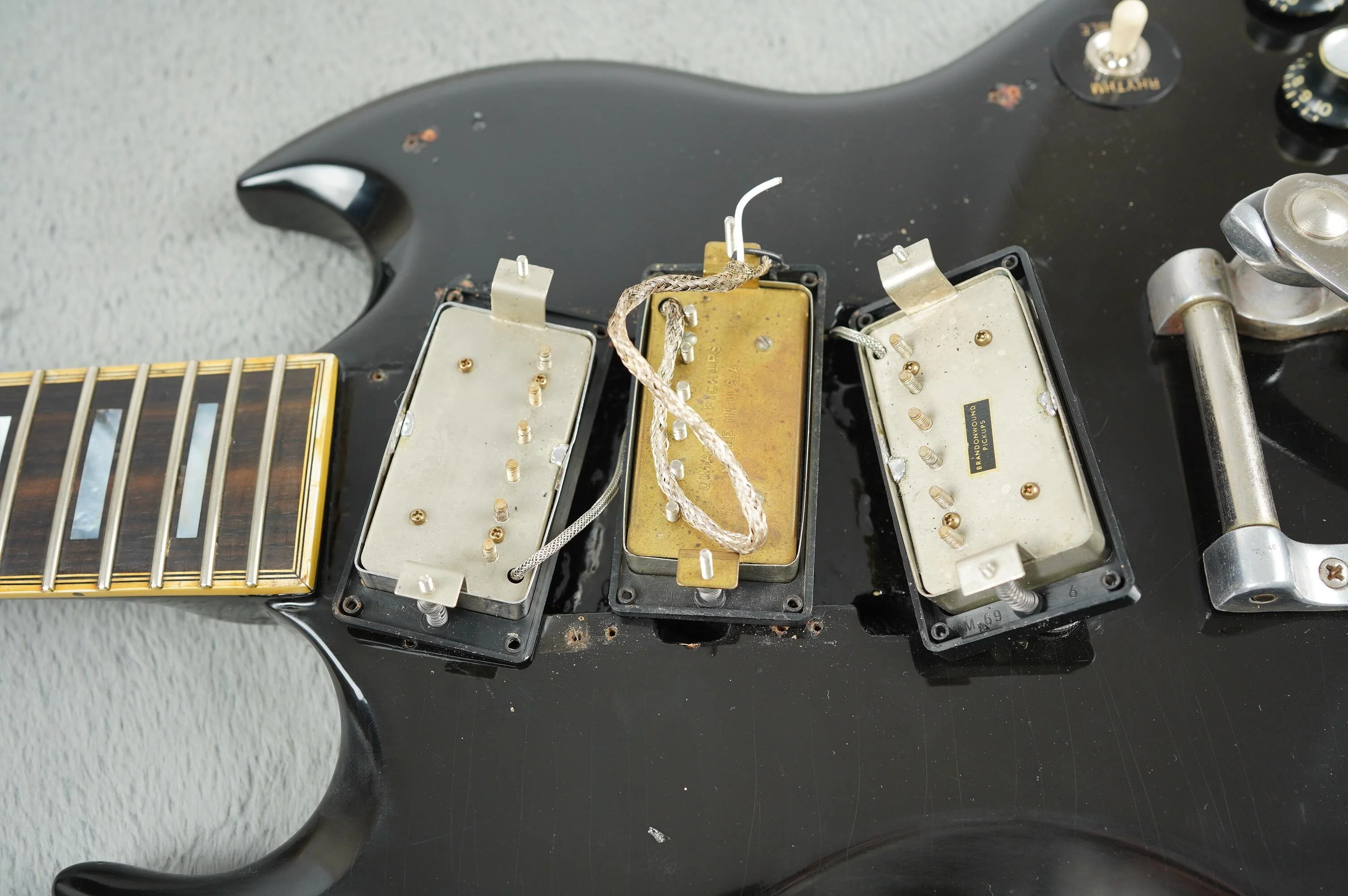 1965 Gibson SG Custom, Refin Black + HSC - Image 44