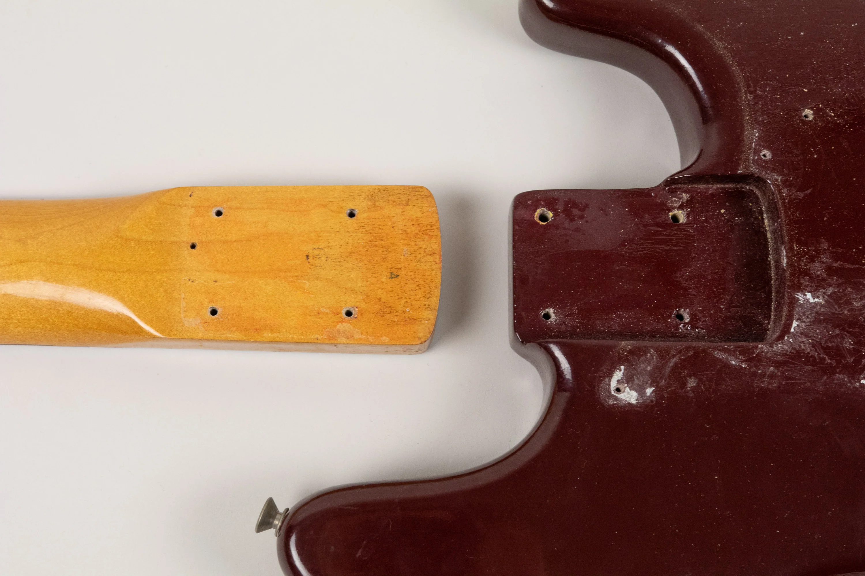 1966 Fender Precision Bass, Burgundy refin - Image 33