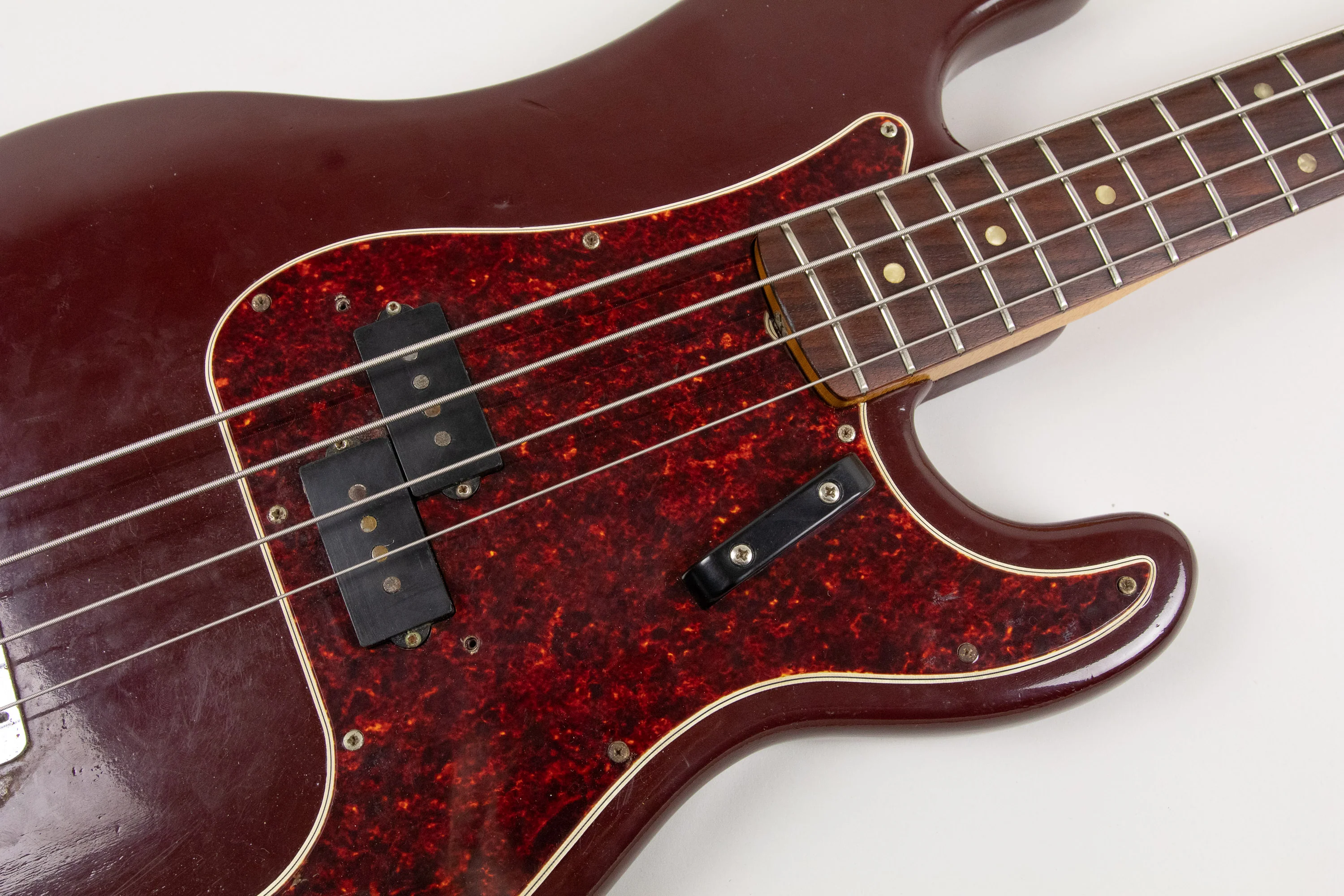 1966 Fender Precision Bass, Burgundy refin - Image 5