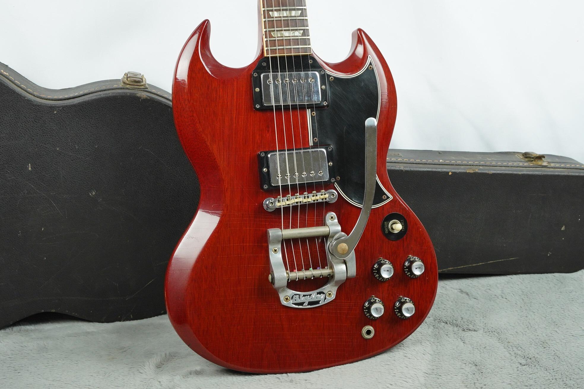 1966 Gibson SG Standard, Bigsby, Cherry + OHSC - Image 7