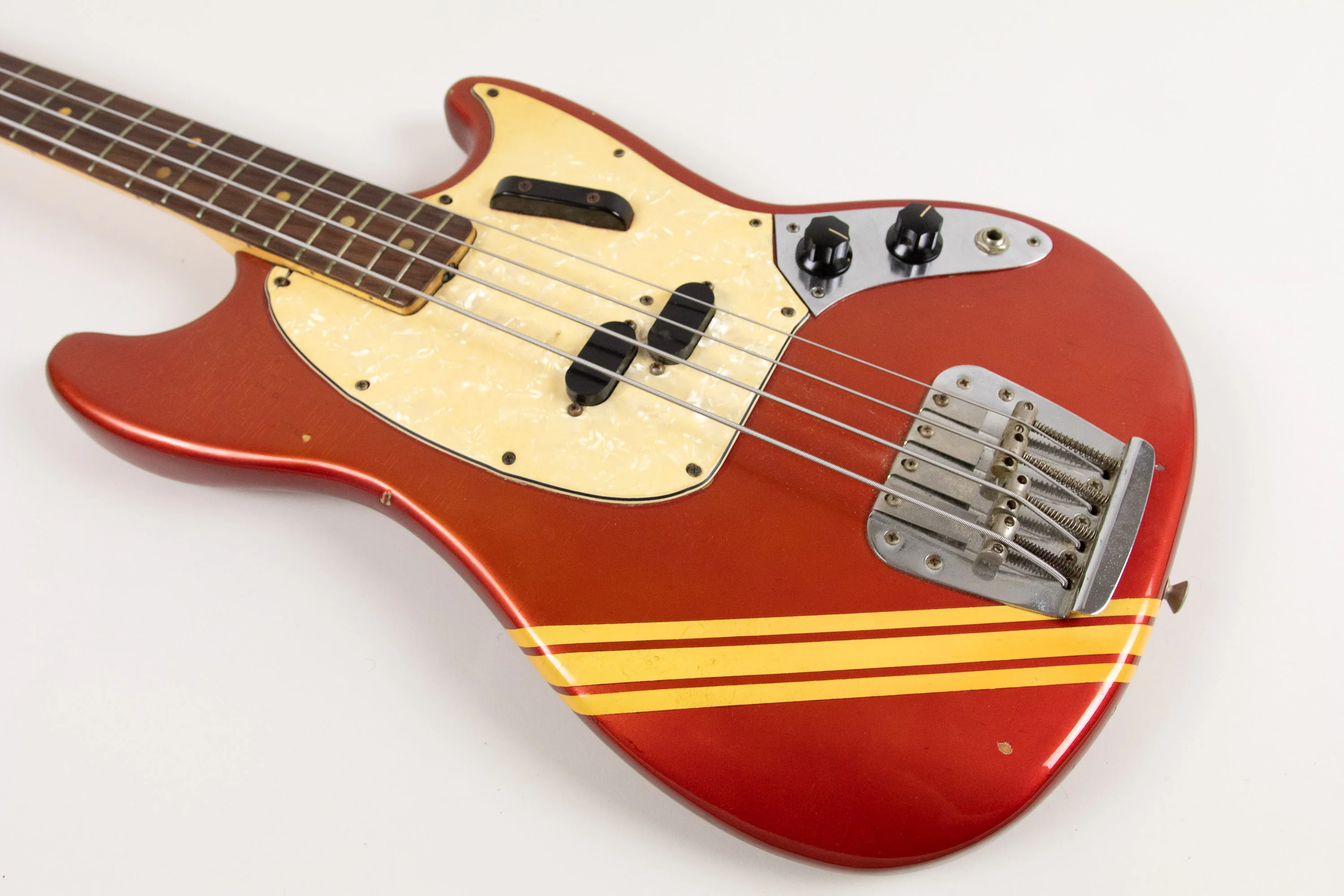 1973 Fender Mustang Bass, Competition Red - Image 4
