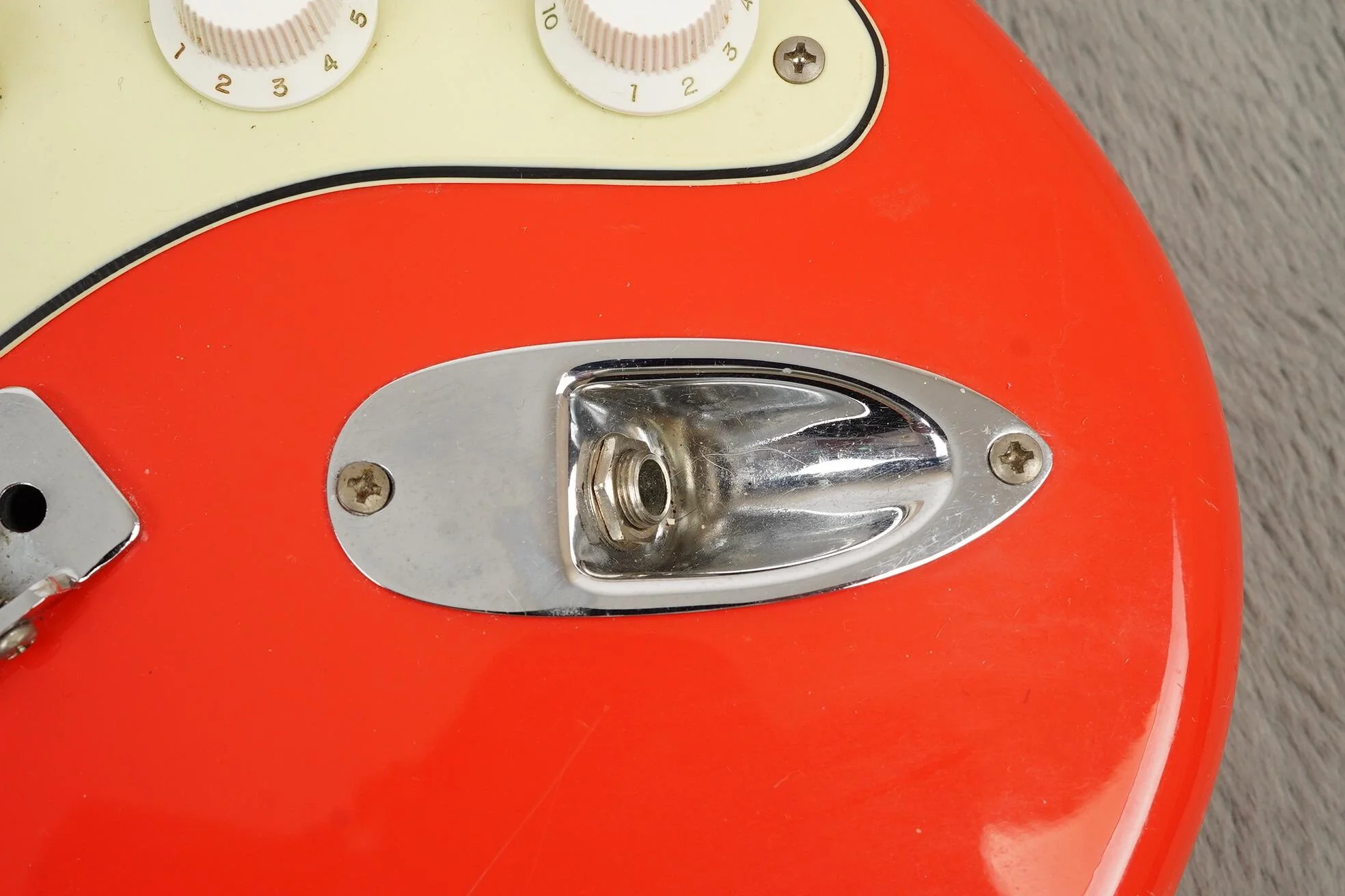 1983 Fender JV Squier Stratocaster, Fiesta Red + HSC - Image 8