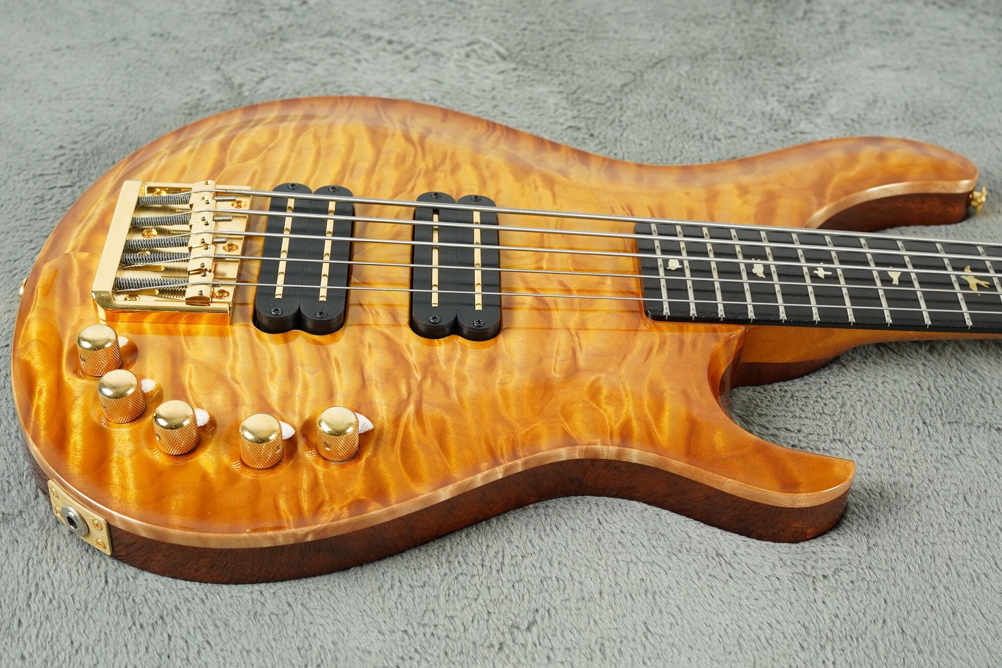 2010 PRS GG-5 String Bass, Honey Gold Burst + OHSC - Image 12