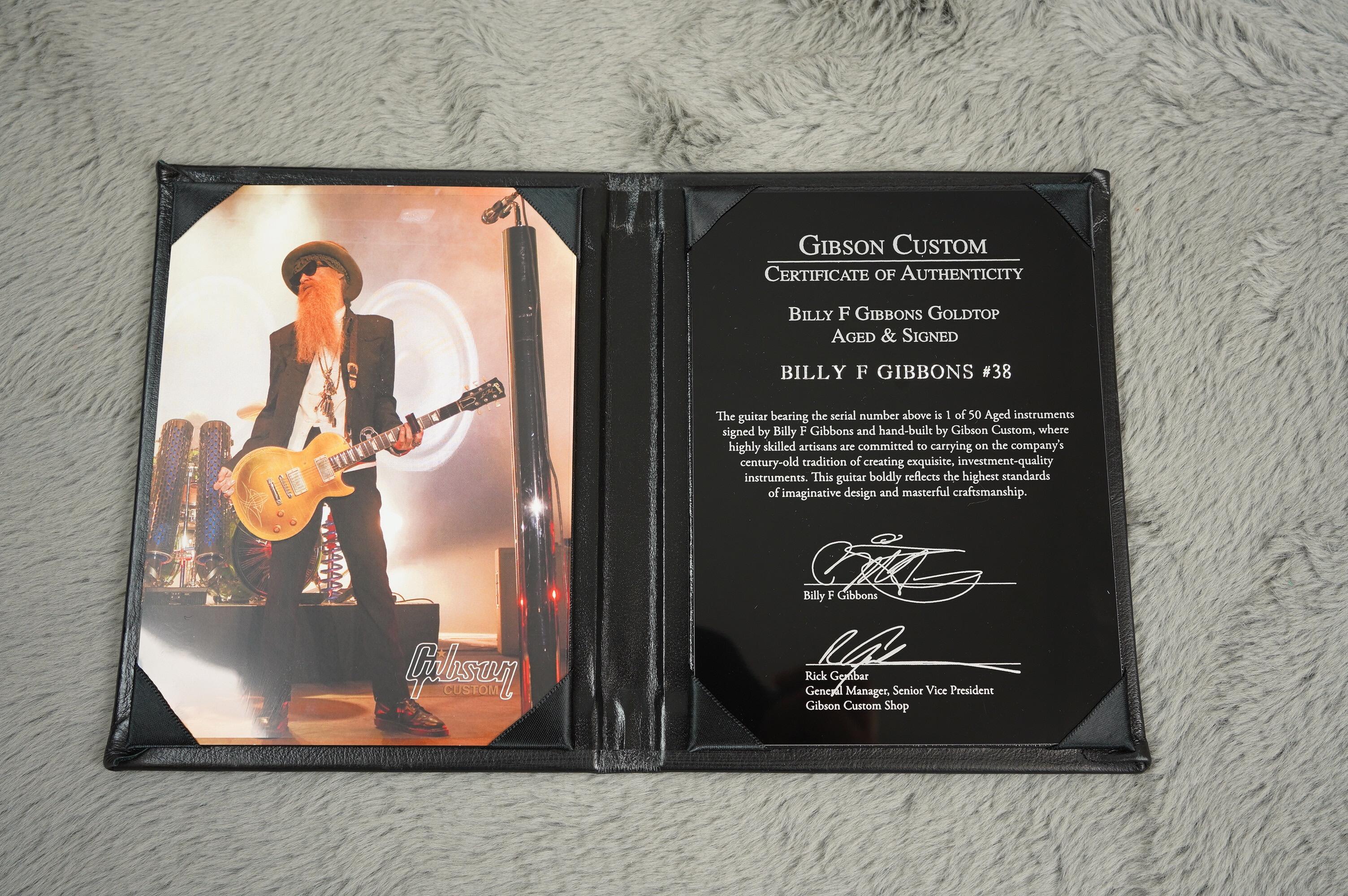 2014 Gibson Billy Gibbons Pinstripe Les Paul Goldtop, Aged / Signed - Image 5
