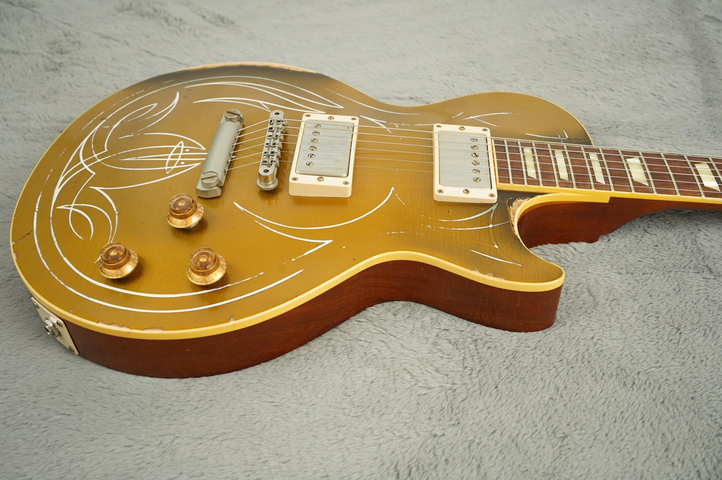 2014 Gibson Billy Gibbons Pinstripe Les Paul Goldtop, Aged / Signed - Image 8