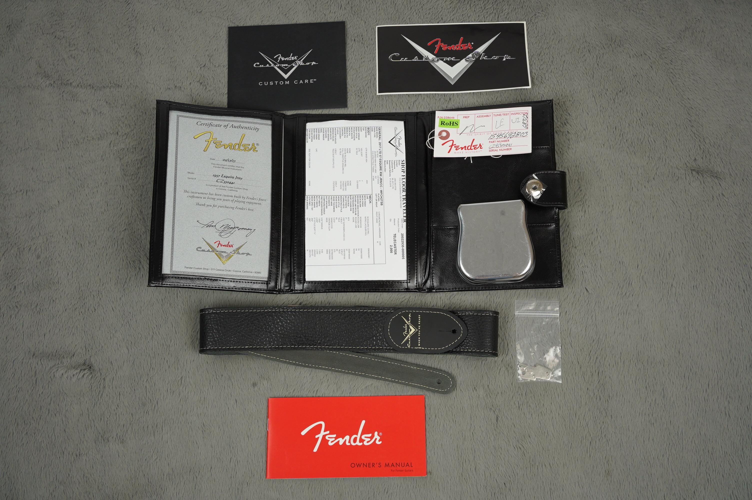 2017 Fender Custom Shop Limited Edition '57 Esquire, Rosewood Neck, Journeyman Relic - Image 5