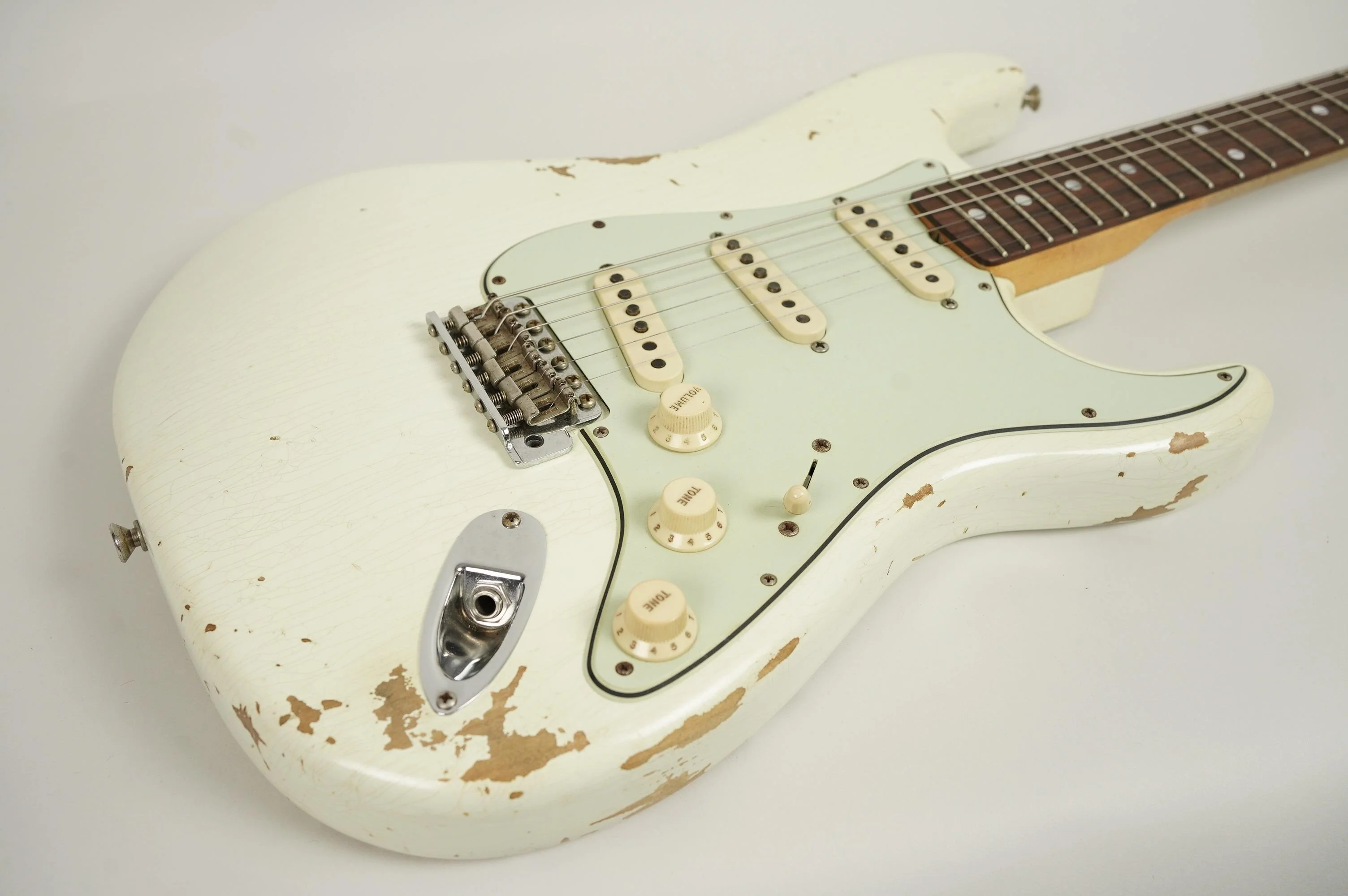 2019 Fender Custom Shop 1964 Stratocaster Heavy Relic, White - Image 8