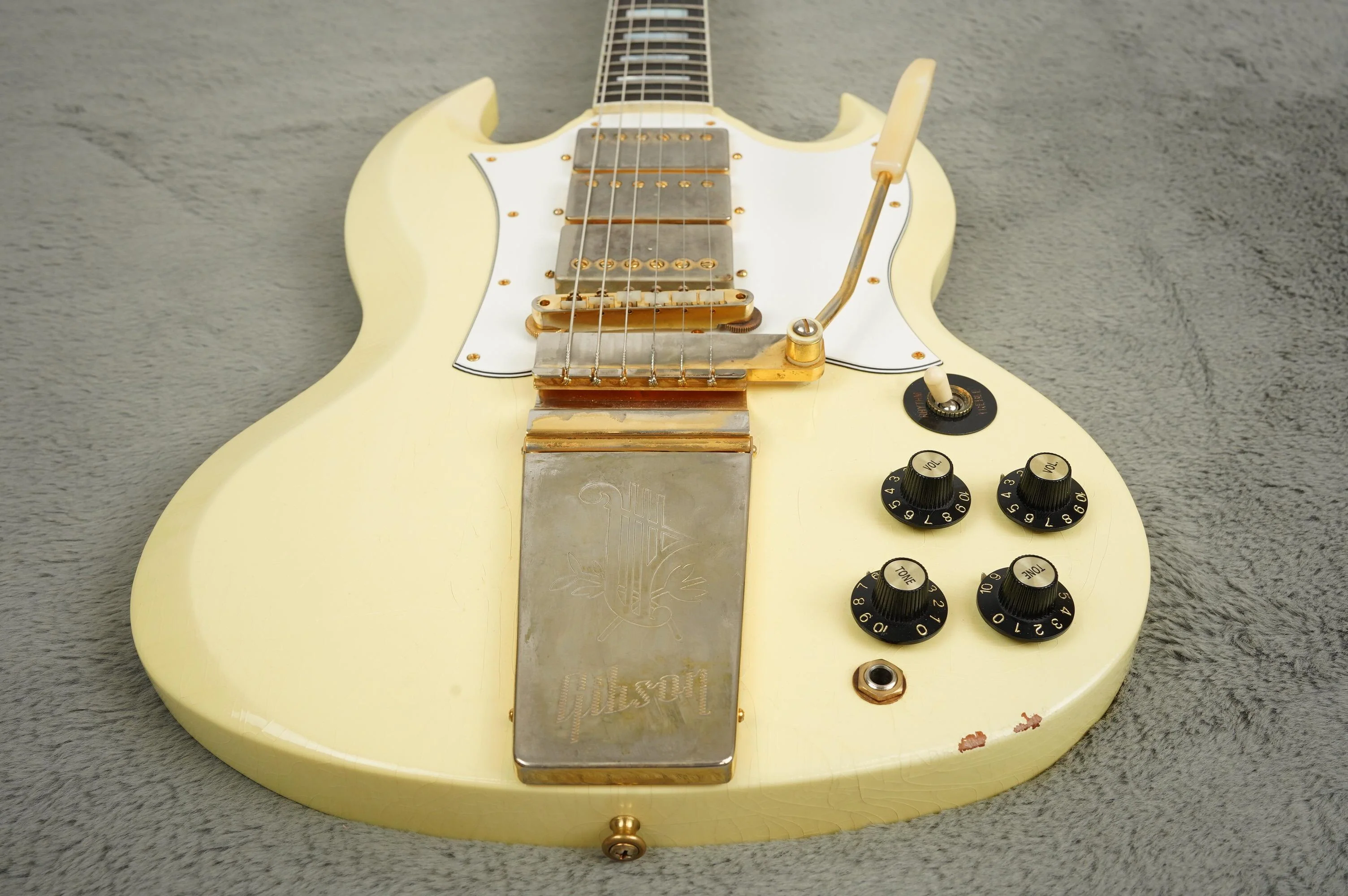 2020 Gibson Jimi Hendrix '67 SG Custom, Aged Polaris White - Image 9